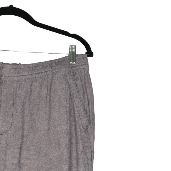 Old Navy Pants Womens L Gray Linen Blend Pull On Pockets Lightweight 31 x 25 - Picture 2 of 9